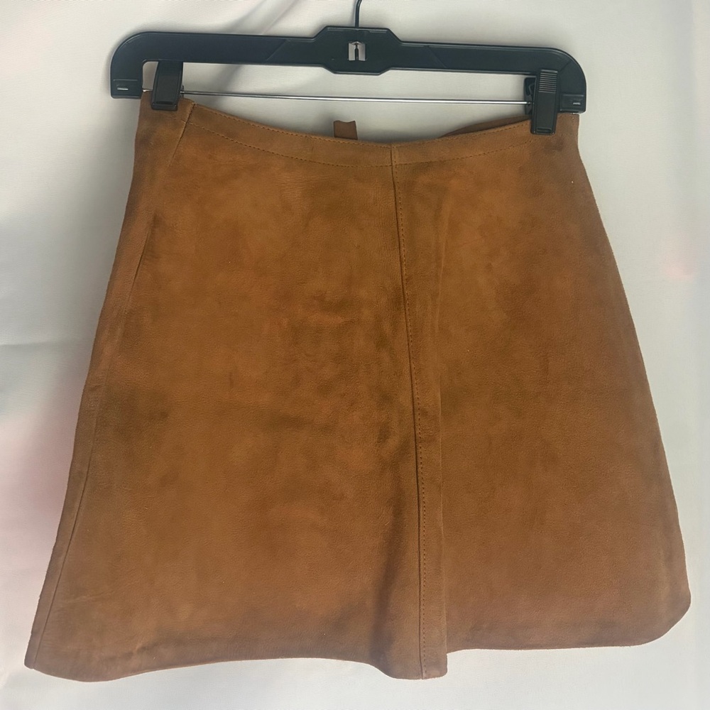 VINTAGE Genuine Suede Lace-Up Mini Skirt - Picture 2 of 5